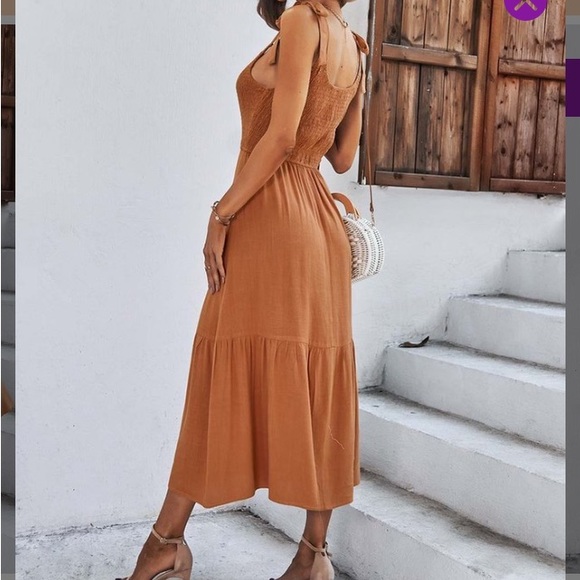 New With Tags Smocked MIDI Dress - Picture 4 of 5